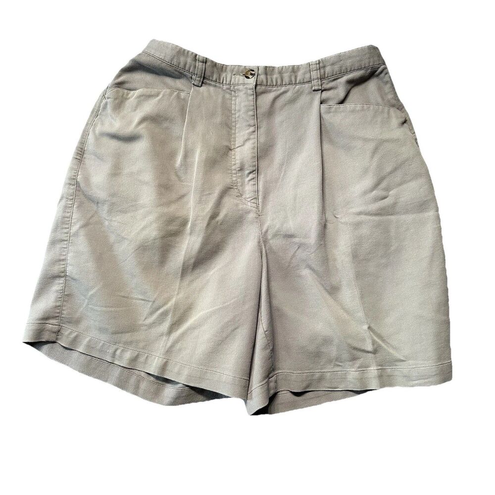 Adidas Womens Size 10 Golf Shorts Beige Chino Mid Rise Casual Preppy Y2K EUC